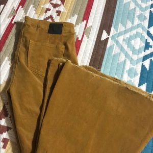 Mustard High Rise Flair Pants